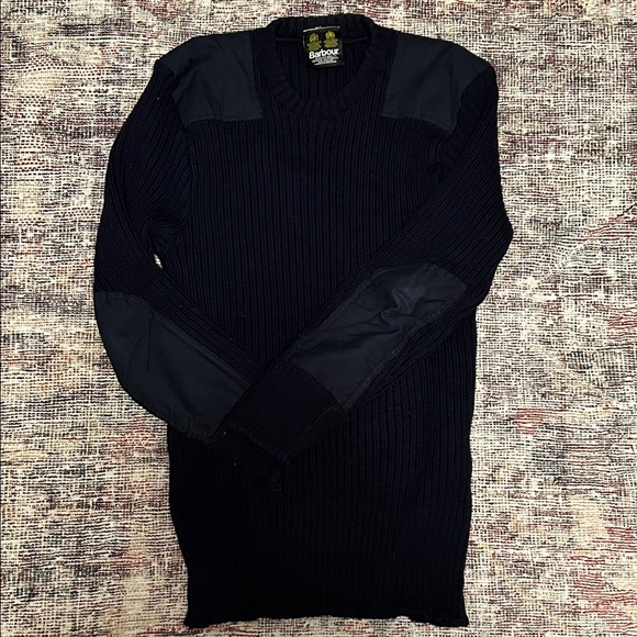 Barbour Men's Navy Knit Crewneck Sweater